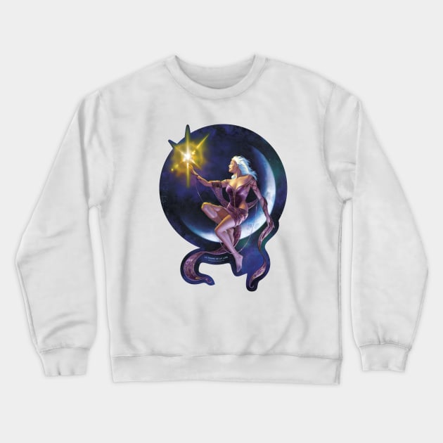 La Femme de la Lune Die Cut Crewneck Sweatshirt by Zeleznik